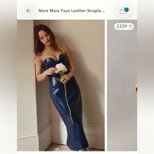 Mare Mare Faux Leather Strapless Dress 
SOLD OUT. Size S. Purchased for $178.